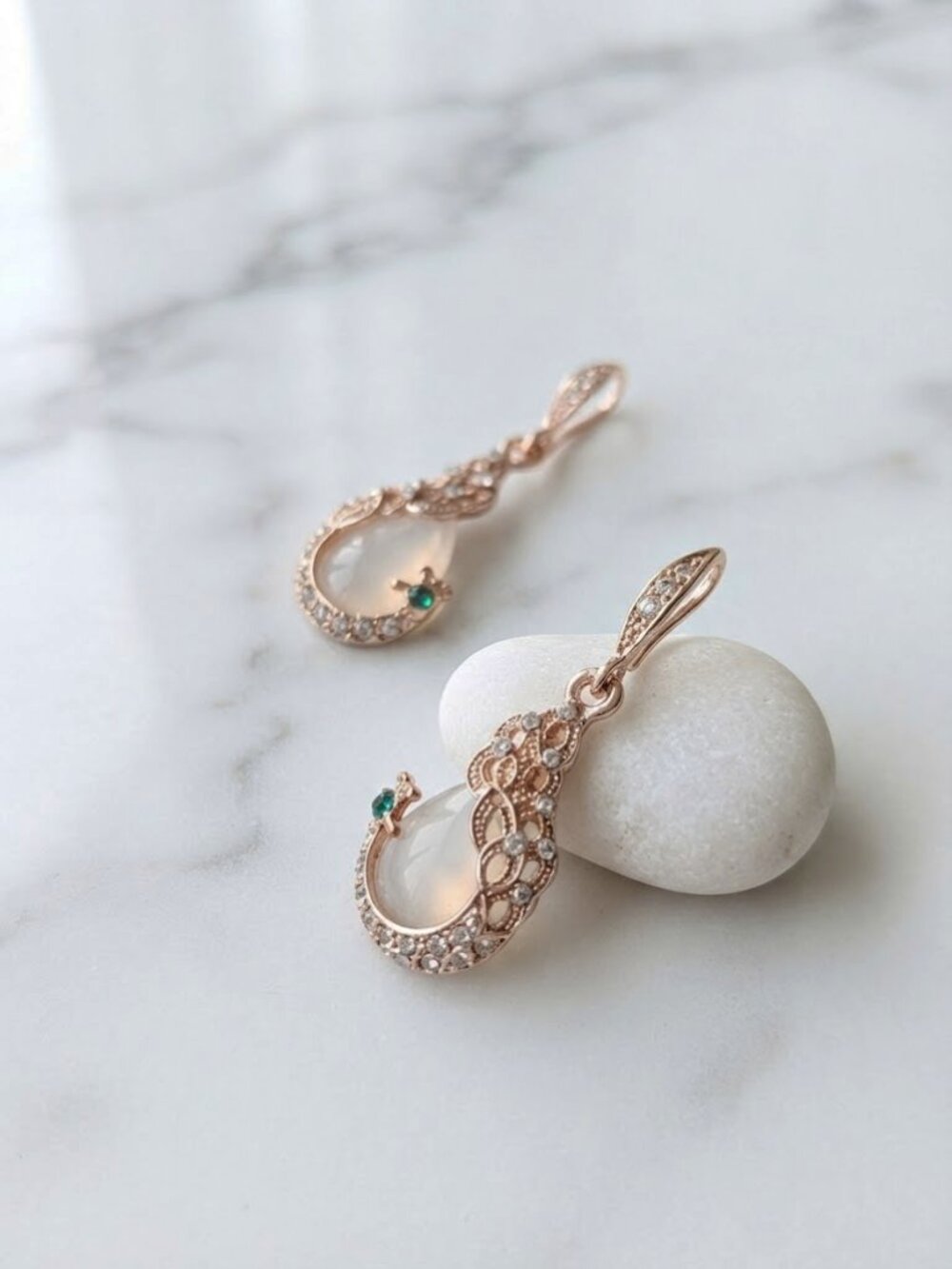 Ladies Elegant Peacock Earrings